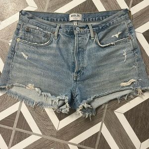Agolde cutoff denim shorts size 28